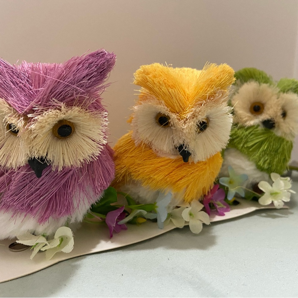 Colorful Decorative Owl Figurines